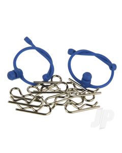 Body Clips (10 pcs) with Blue Retainers (2 pcs)