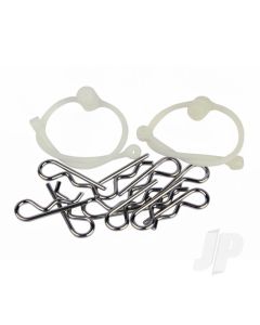 Body Clips (10 pcs) with White Retainers (2 pcs)
