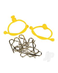 Body Clips (10 pcs) with Yellow Retainers (2 pcs)