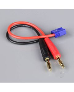 Charge Lead, 4mm Bullet to EC3 Male, 14AWG, 150mm (ESC End)