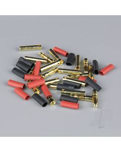 4.0mm Gold Connector Pairs including Heat Shrink (10 pcs)