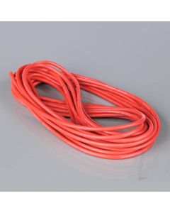 Silicone Wire, 12AWG, 680 Strand, 25ft / 7.5m Red (on a roll)