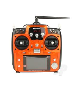 AT10II 2.4GHz 12-Channel Transmitter with Receiver (Orange)