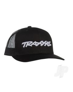 Trucker Hat Curved Bill Black Traxxas Logo