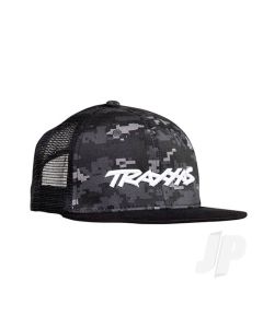 Traxxas Logo Hat Flat Bill Black Digital Camouflage OSFA