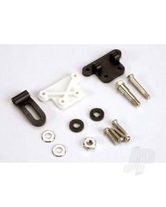 Trim adjustment bracket (inner) / trim adjustment bracket (outer) / trim adjustment lever / 3x16mm shoulder scre with 2.6x 10mm self-tapping screws (4 pcs) / convex and concave trim lever washers / 4x21mm double shoulder scre with brass washers / nuts