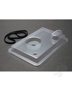 Radio box lid (clear) / rubber gasket (1pc) (for use with remote push button)