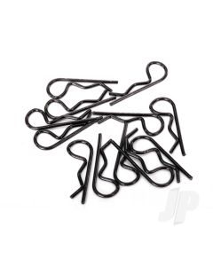 Body clips, black (12 pcs) (standard size)