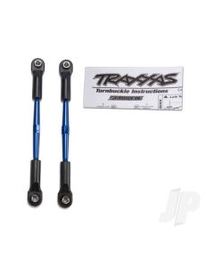Turnbuckles, aluminium (Blue-anodised), toe links, 61mm (2 pcs) (assembled with rod ends & hollow balls) (fits Stampede) (requires 5mm aluminium wrench #5477)