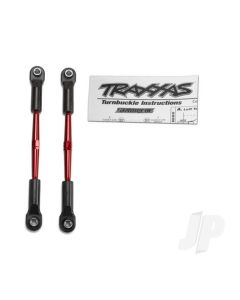 Turnbuckles, aluminium (Red-anodised), toe links, 61mm (2 pcs) (assembled with rod ends & hollow balls) (fits Stampede) (requires 5mm aluminium wrench #5477)