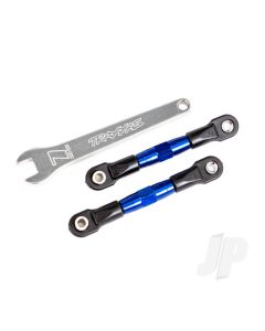 Camber links, rear (TUBES blue-anodised, 7075-T6 aluminium, stronger than titanium) (2) (assembled with rod ends and hollow balls)/ aluminium wrench (1) (fits Drag Slash)