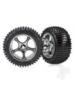 Tyres & wheels, assembled (Tracer 2.2" chrome wheels, Alias 2.2" Tyres) (2) (Bandit rear, soft compound with foam inserts)