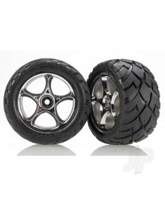 Tyres & wheels, assembled (Tracer 2.2" chrome wheels, Anaconda 2.2" Tyres with foam inserts) (2) (Bandit rear)
