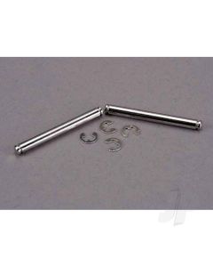Suspension pins, 31.5mm, chrome (2 pcs) with E-clips (4 pcs)