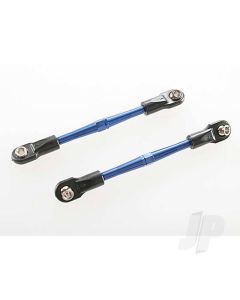 Turnbuckles, aluminium (Blue-anodised), toe links, 59mm (2 pcs) (assembled with rod ends & hollow balls) (requires 5mm aluminium wrench #5477)