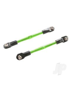 Turnbuckles, aluminium (green-anodised), toe links, 59mm (2) (assembled with rod ends & hollow balls) (requires 5mm aluminium wrench #5477)
