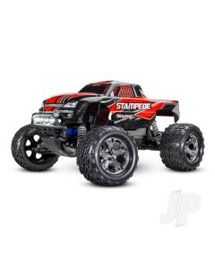 Red Stampede 1:10 2WD RTR Electric Monster Truck (+ TQ 2-ch, XL-5, Titan 550, 7-Cell NiMH, DC charger, LED lights)
