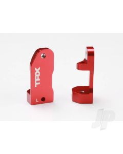 Caster blocks, 30-degree, Red-anodised 6061-T6 aluminium (left & right) / suspension screw pin (2 pcs)