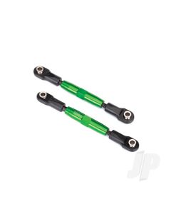 Camber links, Front (Tubes Green-anodised, 7075-T6 aluminium, stronger than titanium) (83mm) (2 pcs) / rod ends (4 pcs) / aluminium wrench (1pc)