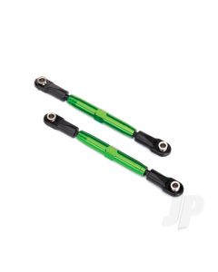 Camber links, Rear (Tubes Green-anodised, 7075-T6 aluminium, stronger than titanium) (73mm) (2 pcs) / rod ends (4 pcs) / aluminium wrench (1pc)