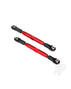 Camber links, Rear (Tubes Red-anodised, 7075-T6 aluminium, stronger than titanium) (73mm) (2 pcs) / rod ends (4 pcs) / aluminium wrench (1pc)