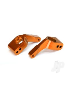 Stub axle carriers, Rustler / Stampede / Bandit (2), 6061-T6 aluminium (orange-anodised) / 5x11mm ball bearings (4)