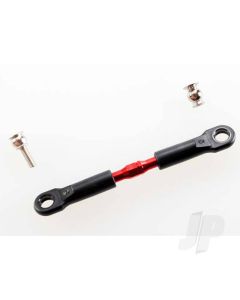 Turnbuckle, aluminium (Red-anodised), camber link, Front, 39mm (1pc) (assembled with rod ends) / hollow balls (2 pcs) (See part 3741X for complete camber link Set)