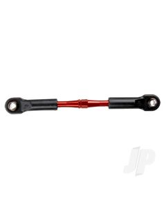 Turnbuckle, aluminium (Red-anodised), camber link, Rear, 49mm (1pc) (assembled with rod ends & hollow balls) (See part 3741X for complete camber link Set)