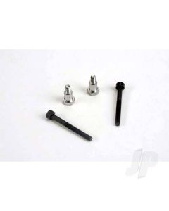 Shoulder screws, steering Bellcranks (3x30mm cap-head machine) (2 pcs) / draglink shoulder screws (chrome) (2 pcs)