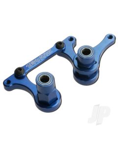Steering Bellcranks, drag link (Blue-anodised 6061-T6 aluminium) / 5x8mm ball bearings (4 pcs) / hardware (assembled)
