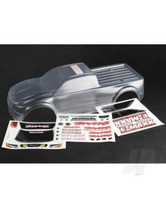 Body, E-Maxx Brushless (clear, requires painting) / decal sheet