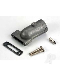 Exhaust header / header gasket / pressure fitting / fitting gasket / header screws (2 pcs)
