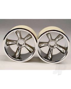 TRX Pro-Star chrome wheels (2) (front) (for 2.2" Tyres)