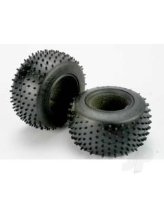 Tyres, Pro-Trax spiked 2.2" (soft-compound)(rear) (2) / foam inserts (2)