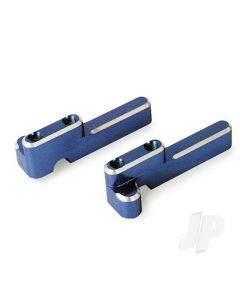 Servo mounts, steering / shift (machined aluminium) (Blue) (Front & Rear) / machine screws (8 pcs)