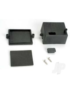 Box, receiver / x-tal access rubber plug / adhesive foam Chassis pad