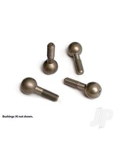 Pivot balls, hard-anodised 7075-T6 aluminium (4 pcs) / pivot ball cap bushings (4 pcs)