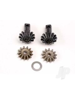 Differential gear Set 13-T output gear shafts (2 pcs) / 13-T spider gears (2 pcs) / spider shaft (1pc) / 6x10x0.5mm PTFE-coated washer (1pc)