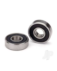 Ball bearing, black rubber sealed (6x16x5mm) (2 pcs)