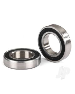 Ball bearings, black rubber sealed (12x21x5mm) (2 pcs)