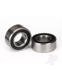Ball bearings, black rubber sealed (5x10x4mm) (2 pcs)