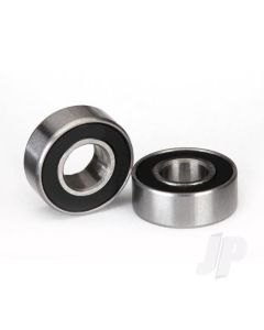 Ball bearings, black rubber sealed (5x11x4mm) (2 pcs)