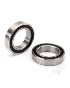 Ball bearing, black rubber sealed, stainless (20x32x7mm) (2 pcs)