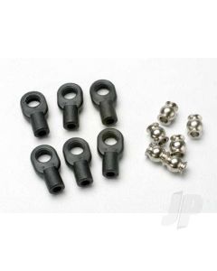 Rod ends, Small, with hollow balls (6 pcs) (for Revo steering linkage)