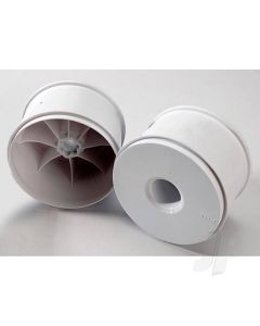 Wheels, dished 3.8" (white) (2) (use with 17mm splined wheel hubs and wheel nuts, part #5353X)