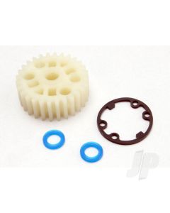 Gear, center differential (Revo) / X-ring seals (2) / gasket (1) (Replacement gear for 5414)