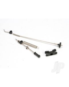 Linkage Set, throttle & brake (Jato) (includes servo horn, rod guides, brake spring, brake adjustment dial, rods (wires), throttle return spring, hardware)
