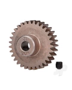 31-T Pinion Gear (0.8 metric pitch, compatible with 32-pitch) Set (fits 5mm shaft)