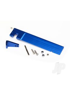 Rudder (127.5 mm) / rudder arm / hinge pin / 3x15mm BCS (stainless) (2 pcs) / NL 3.0 (2 pcs) / 4x3mm BCS (stainless, with threadlock) (1pc)