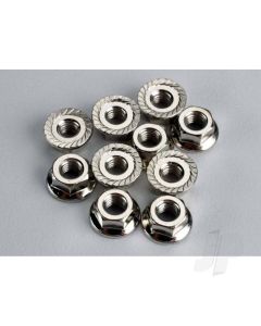 Nuts, 4mm flanged (10 pcs)